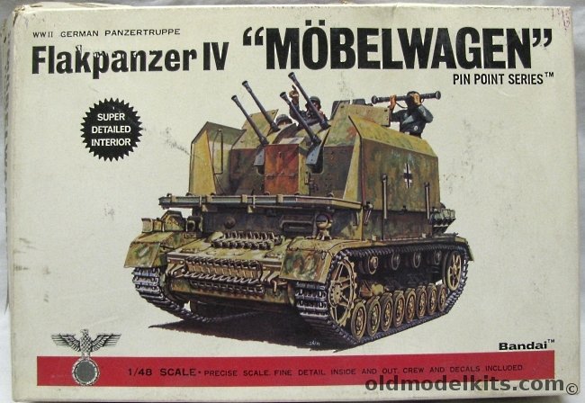 Bandai 1/48 Mobelwagen Flakpanzer IV, 8285 plastic model kit